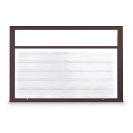 United Visual Products Single Door Radius Corkboard, 18"X24", W UV8000-WHITE-MEDGRY